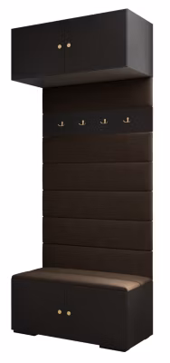 Armoire haute pour le hall  Inova 2 100/47/236,7 (noir/doré)