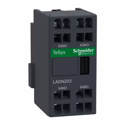 Ladn203 Schneider – Bloc De Contacts Auxiliaires 2no – Montage Frontal – à Vis – Tesys D