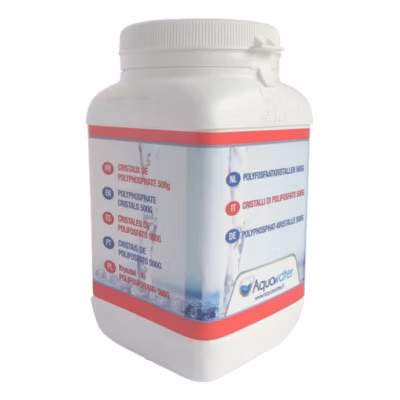 Aquawater – Recharge Polyphosphate antitartre Sachet de 500Gr pour mini filtre