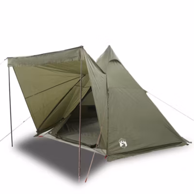 Tente familiale tipi 6 personnes vert olive imperméable vidaXL