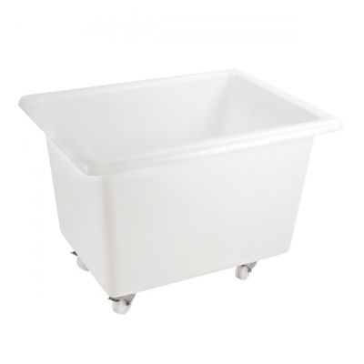 Bac grand volume 170 L – 4 roues pivotantes dont 2 avec freins – blanc