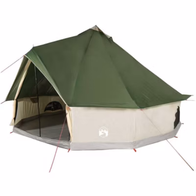 Tente familiale tipi 10 personnes vert imperméable vidaXL