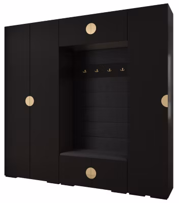 Garde-robe Inova 3 porte battante 236,7/250/47 3 Portes (noir)