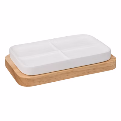 Porte-savon en résine Naturéo blanc – Blanc- 5five