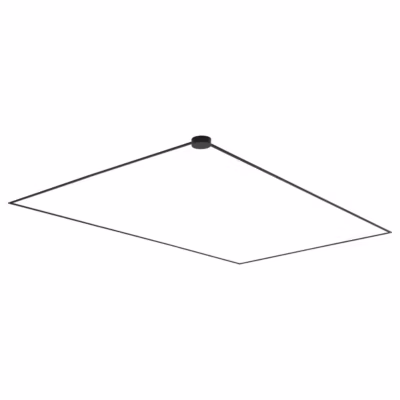 Système d&rsquo;éclairage sur rail moderne noir monophasé 1000 cm avec alimentation ronde – Magnetic