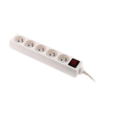 Bloc multiprise 5x16A 2P+T interrupteur – blanc – Zenitech