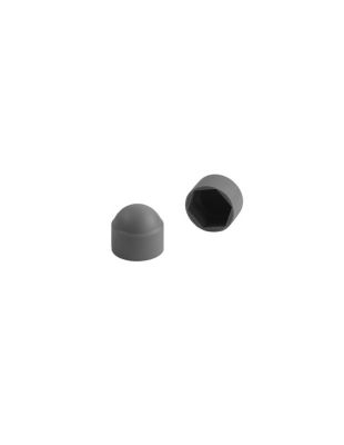 Cache Ecrou ou cache tête vis Tête hexagonale TH M10 Polyéthylène Gris Sur plat 17 – 1 pièce