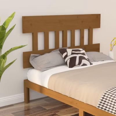 vidaXL Tête de lit Marron miel 143,5x3x81 cm Bois massif de pin 819123
