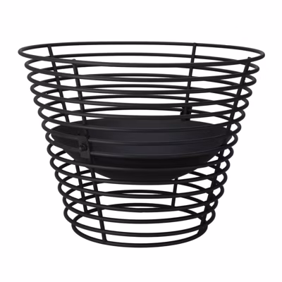 Brasero panier D53 métal noir Ambiance
