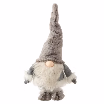 Statuette Déco « Père Noël qui Bouge » 48cm Gris