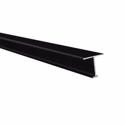 Profilé H pour façade de placard pour un effet japonisant, permet de lier deux panneaux Lg 1m (1000 x 19 x 24 mm, Laqué Noir)
