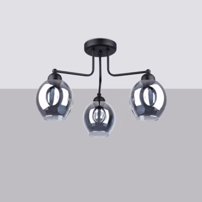 Lustre en acier 3 ampoules 4000K – 54x54x36cm Sollux