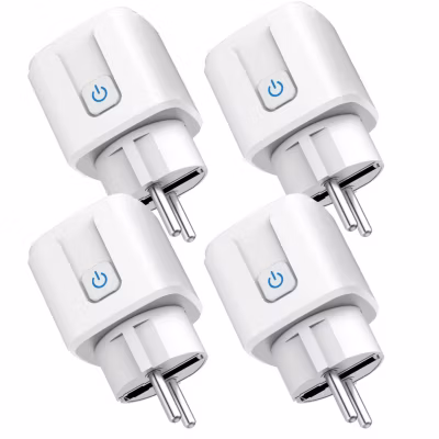 Lot 4 prises connectées SomLife application tuya smart life controle de consomation Compatible avec Alexa/Google Home