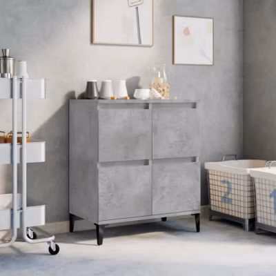 vidaXL Buffet Gris béton 60x35x70 cm Bois d&rsquo;ingénierie 821168