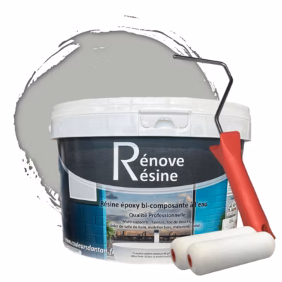 Peinture Résine multisupport Intérieur 0,5L – Faïence, Carrelage, Douche, Baignoire 5m² – RAL 7038 Gris agate