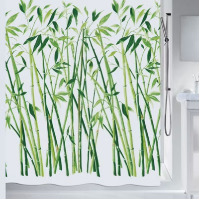 Spirella Rideau de douche Polyester BAMBUS 240x180cm Vert
