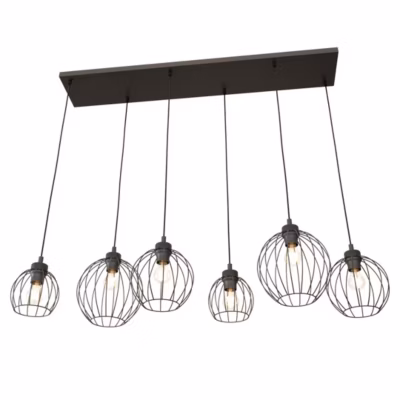 Lampe suspendue NANDO 6 BL, Emibig Lighting, Fabriqué en EU