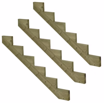 Pack 3 pièces – Limon bois autoclave – 6 marches – H 102cm