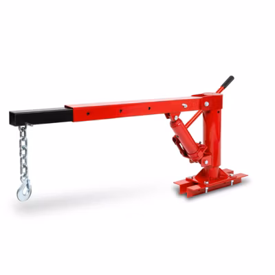 EBERTH Grue Pick Up, charge maximale 450 kg, pied massif pour montage au sol, 35 à 1330 mm, longueur de flèche de 880 à 1400 mm