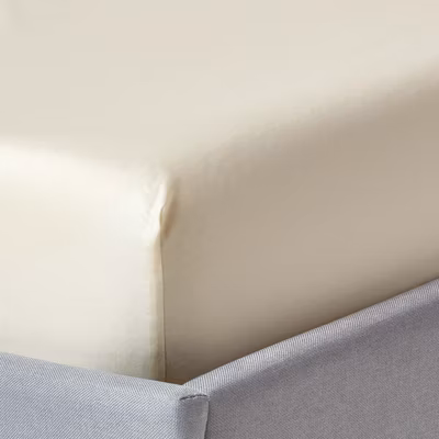 Drap-housse crème 100% coton bio 400 fils 90 x 190 cm – HOMESCAPES