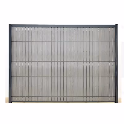 Kit lamelles d&rsquo;occultation Composite Gris Quartz brossé H.153 x L.250 cm