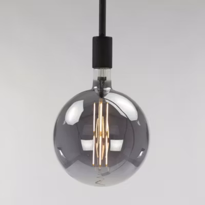 Ampoule globe 20 cm gris fumé LED filament (E27)
