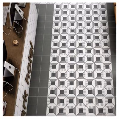Carrelage sol / mur effet ciment 20×20 cm CAPRICE DECO BLOCK B&W
