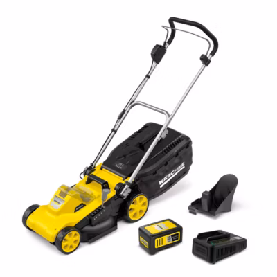 Tondeuse à gazon sans fil avec batterie Karcher LMO 3-18 – coupe 34 cm- mulshing kit- bac 35l- 3500 tr/min- 350m²