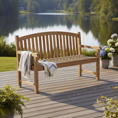 Banc en teck massif Derby 150 cm