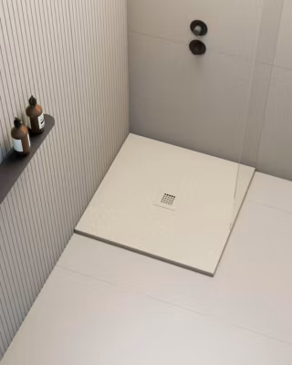 Receveur de douche extraplat carré blanc perle 90×90 cm Arena – POALGI