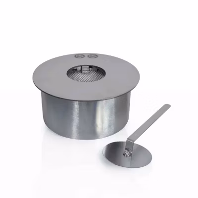 Brûleur éthanol pour cheminée 2,5 L, en acier inoxydable D25 cm