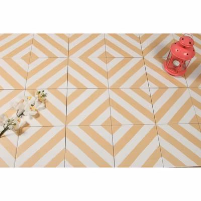 Carrelage sol / mur effet ciment jaune 20×20 cm MAORI GOROKA JAUNE