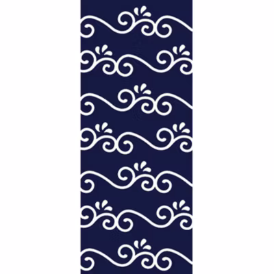 Sticker Porte Arabesque 204x83cm – Autocollant Blanc et Bleu pour Murs et Portes Intérieurs/Extérieurs
