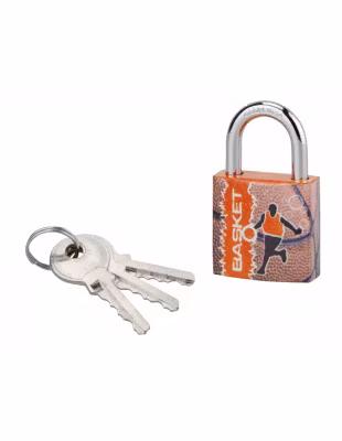 Cadenas à clé Line Sport Basket, acier, intérieur, anse acier, 30mm, 3 clés – THIRARD