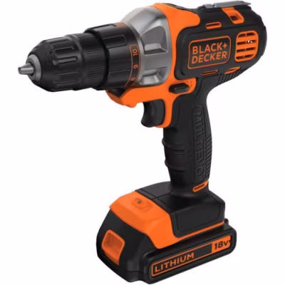 Perceuse-Visseuse Multievo sans-fil 18V BLACK+DECKER Livrée avec 1 Batterie 1,5 Ah + chargeur + coffret – MT218K-QW