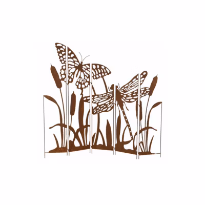 Silhouette décorative papillon et libellule 138x1x135 cm
