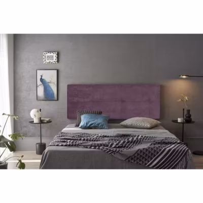 Tête de lit – ECCOX – Cala – Tissu violet – Rembourrage en mousse HR – Anti-tache