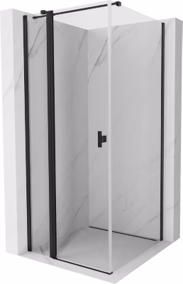 Mexen Mist T cabine de douche pivotante 95 x 95 cm, transparent, noir – 8A4T-095-095-70-00