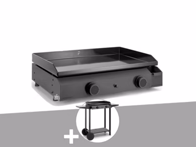 Plancha gaz Base 60 acier avec chariot – Forge Adour