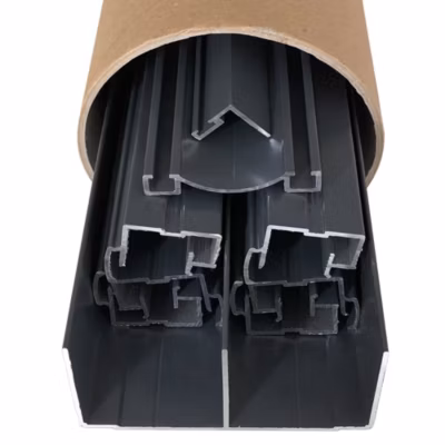Kit de quincaillerie Styldoor en alu pour placard coulissant H2.5m x L3m, 3 vantaux, finition Gris ardoise