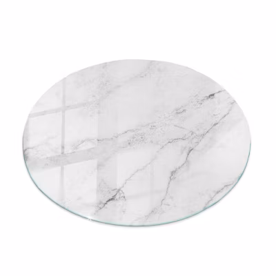 Dessus de table en verre trempé Wallfluent fi60 cm Motif de surface en marbre