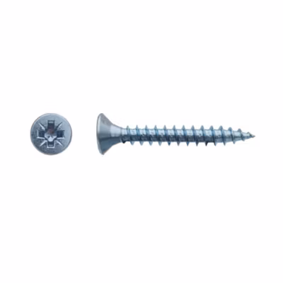500 Vis Bois Tête Fraisée Pozidriv 3 x 12 mm – Zingué blanc – D-Work