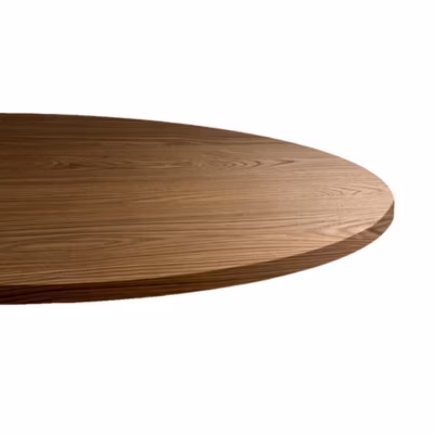 Plateau rond 90cm decor chene marron – Restootab