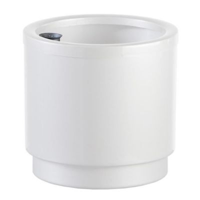 PLASTIKEN Pot de fleurs à réserve d&rsquo;eau Hidrojardinera – 22 cm – Blanc