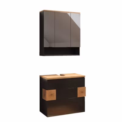 Vicco Meubles bain Anthracite 2 parties