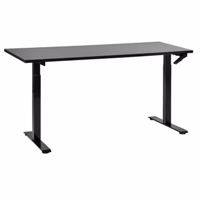 Bureau réglable en hauteur manuellement DESTINES Noir 160 cm 72 cm